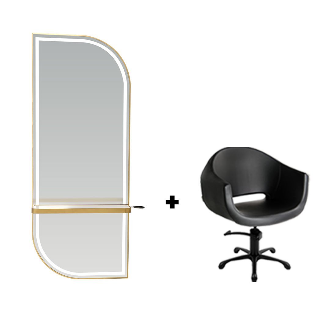 Luma Kuaför Tezgahı + Evo Black Kuaför Koltuğu