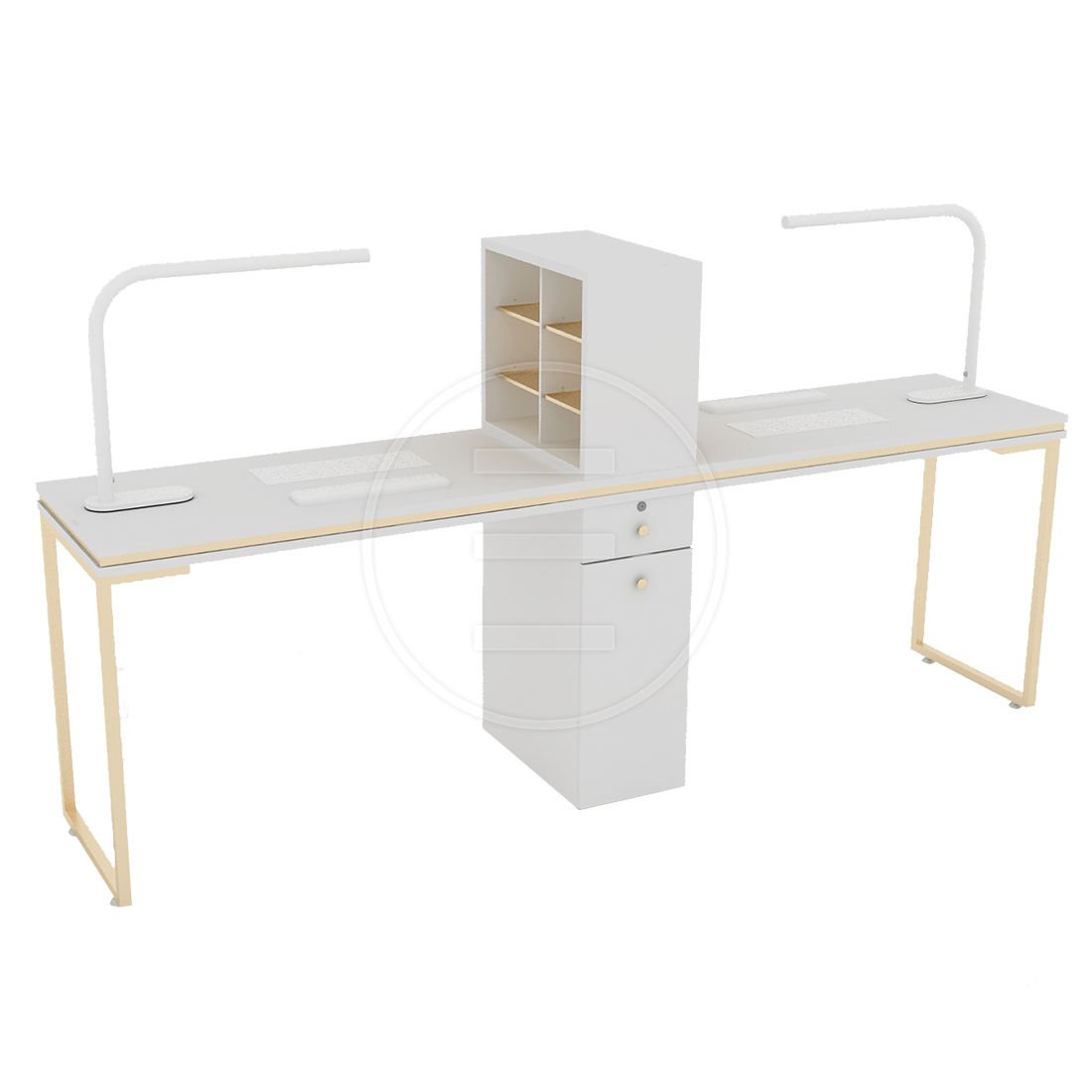 Venus Gold Double Nail Station Manikür Masası