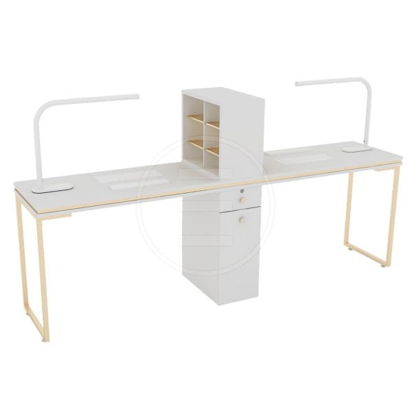 Venus Gold Double Nail Station Manikür Masası