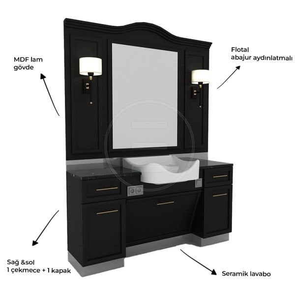 Antique Man Black  Berber Tezgahı