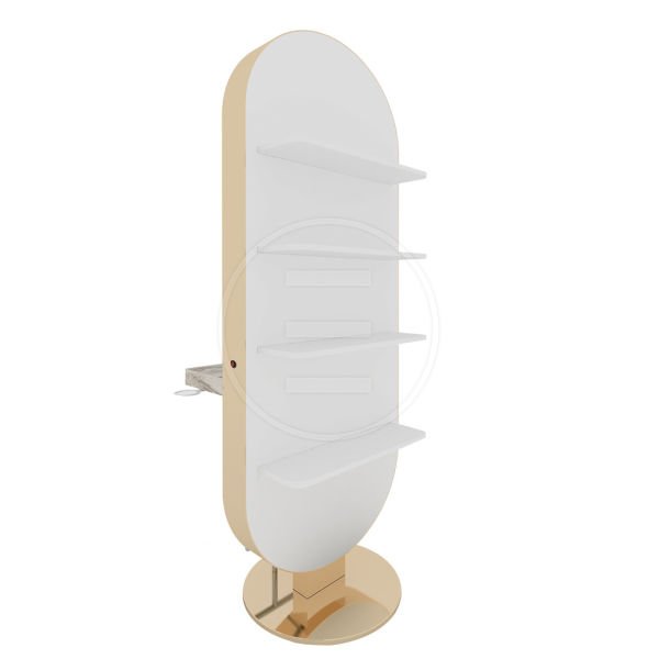 Glam Island With Shelf Rose Kuaför Tezgahı