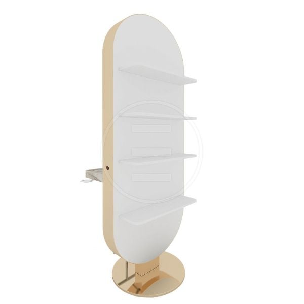 Glam Island With Shelf Rose Kuaför Tezgahı