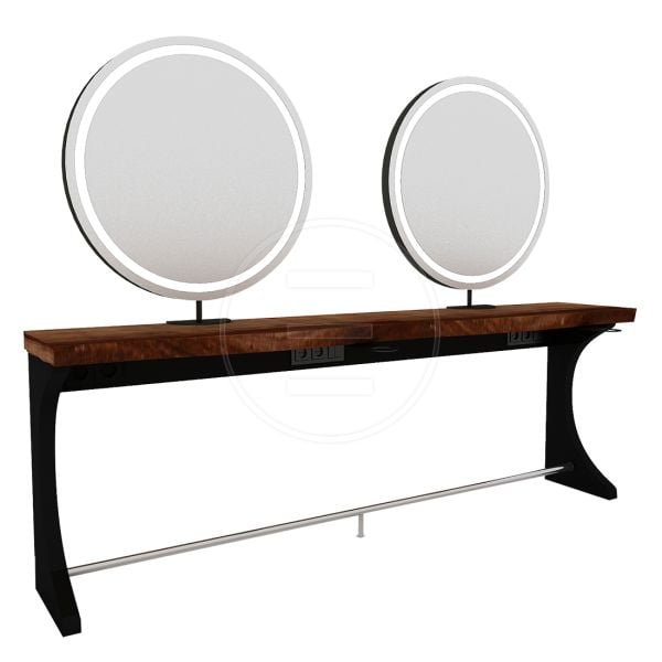 Woody Circle Double Kuaför Tezgahı