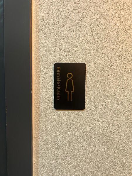 Yönlendirme Levhası - Kadın WC İşareti - TEKLİ